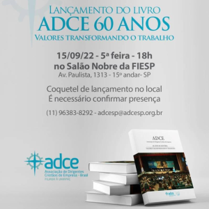Convite – Lançamento do livro ADCE 60 Anos