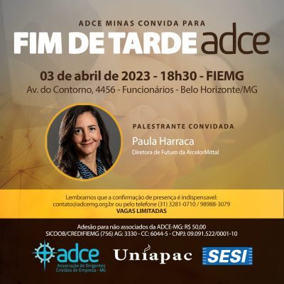 Participe do Fim de Tarde ADCE – com Paula Harraca